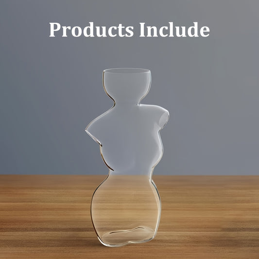 Elegant Female Silhouette Glass Vase for Plant Propagation and Flower Arrangement - Ideal for Seed Sprouting, Water Rooting, and Home Decor - Perfect for Avocado, Spheres, and Plant Cuttings, Avocado Plant Decor